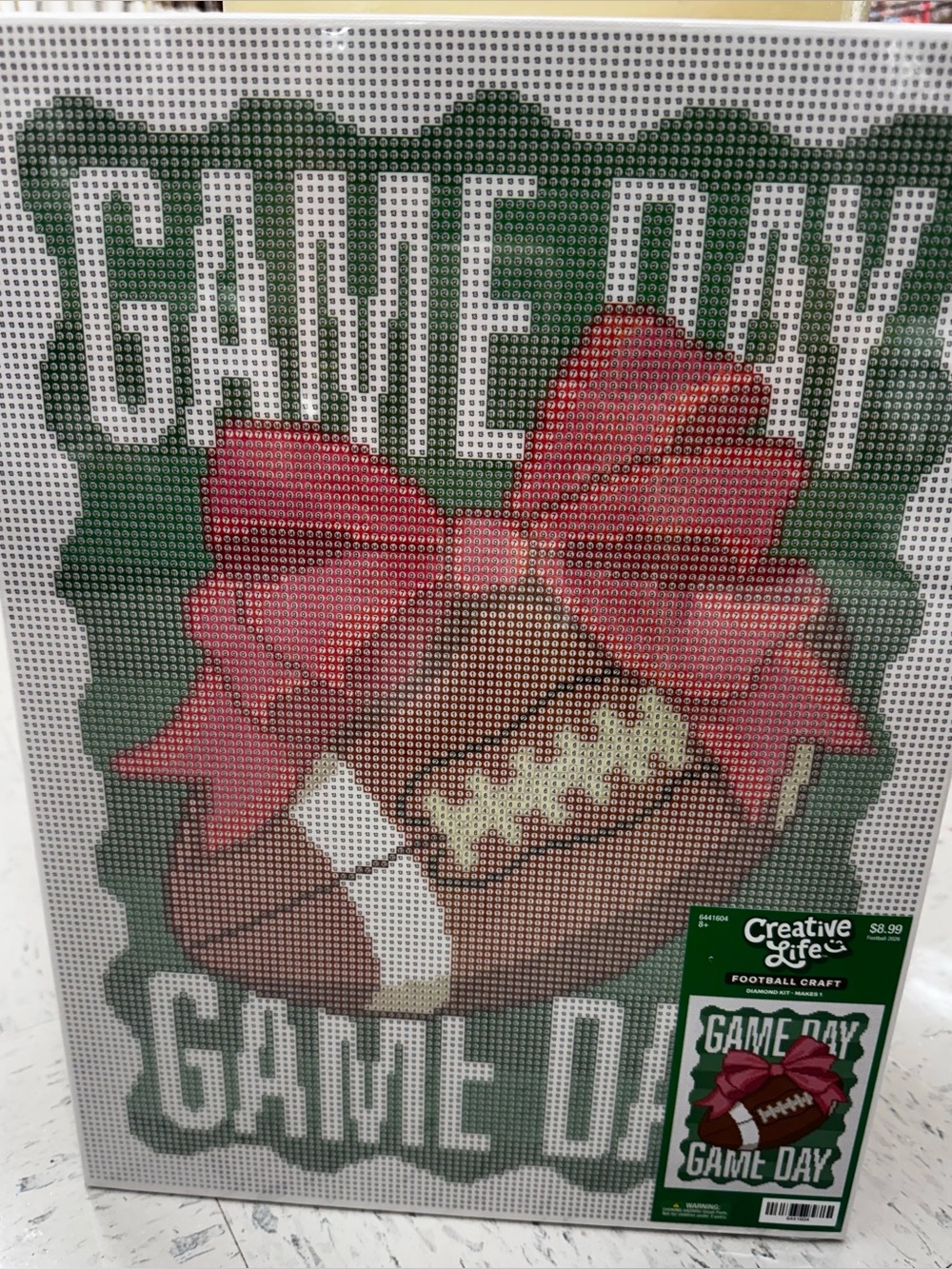 Hobby Lobby Game Day Pink Bow diamond art kit